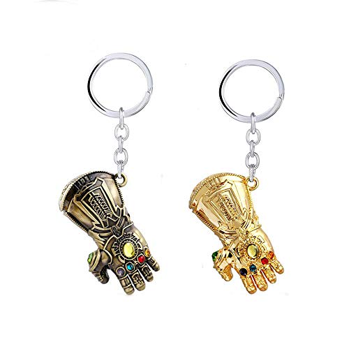 2pack thanos keychain infinity war gauntlet avengers keyring meta…