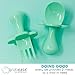 Grabease Baby & Toddler Spoons - Silverware, Utensils, BPA-Free & Phthalate-Free - 1 Set, Mint Baby Spoons - Toddler Utensils 1 Year Old