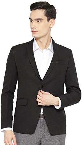 Vastraa Fusion Men's Black Color Matti-Cotton Ragular Fit Blazer Options (up to 50 inches / 5XL)