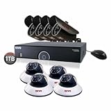 Revo America R165B4ED4E-1T 16-Channel 1TB 960H DVR Surveillance System With 8 650TVL 80 ft. Night Vision Cameras