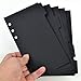 Chris.W 4Pack A6 Binder Index Tab Dividers Index Classified Lables Filler Project Sorter Pages for A6 6-Holes Ring Binders/Planner/Notebook(White/Black/Colored/Brown)