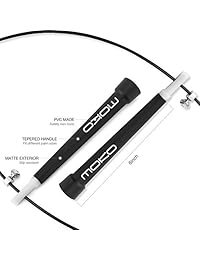 MoKo Speed Jump Rope, Premium Adjustable Professional Gym Crossfit Jumping Skipping Rope, Perfect for Cardio, Boxing, MMA, Workout, Fitness Exercise Training, Aerobic Exercise for Men Women Adults