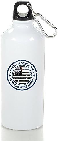 Shehe Independence Day Custom Portable Travel Aluminum Bottle Size 400ml White