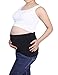 Womens Maternity Belly Band 2 Pack Comfort Support Bands for Pregnancy White,Black M