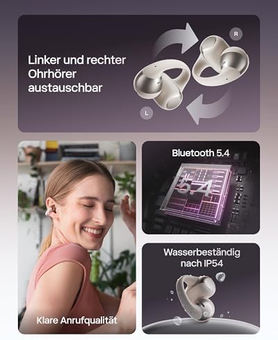 OpenDots ONE Open-Ear Clip-On-Kopfhörer mit Dolby Audio, Grau — Foto 7 von 8