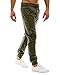 MODCHOK Men's Casual Outdoor Chinos Slim Fit Sweat Pants Sports Jogger Trousers Army Green M