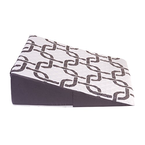 HealthSmart Premium Ultra-Soft Hypoallergenic Bed Wedge Cover with Spill Protection, Gray Links, Fits 7 x 24 x 24 inch Bed Wedges