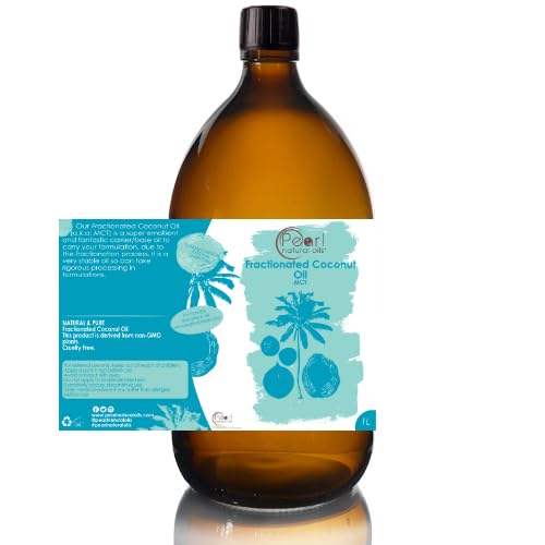 Liquid Fractionated Coconut Oil – 1 Litre – MCT Oil for Skin, Hair, Lip Gloss, DIY Beauty, Aromatherapy, Massage, and Cuticle Care