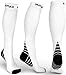Physix Gear Compression Socks - Best Men & Womens Compression Socks for Circulation, Running, Nurses, Athletic Use Sock Compression, Blood Pressure Socks, Calcetines de Compresion, All, White, L/XL