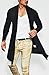 COOFANDY Men's Ruffle Shawl Collar Long Sleeves Cardigan (Small, Black)