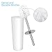 OUNONA Toilet Brush and Holder Set Good Grip Compact Toilet Bowl Cleaner Modern Design Bath Scrubber Set for Bathroom Toilet (White)