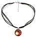 Laura Milnor Iverson Raven Pendant Necklace Crow Moon Bird Silhouette Sepia Poe Handmade Jewelry Art
