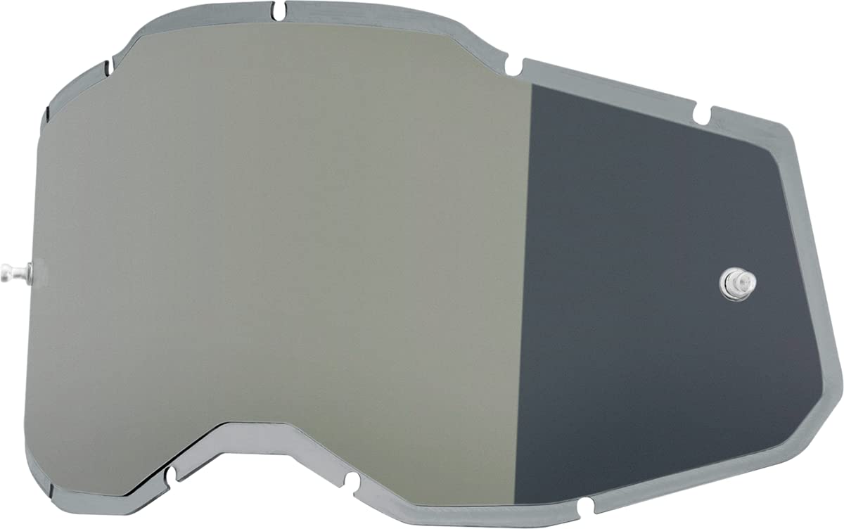 100% MÁSCARAS RC2/AC2/ST2 PLUS Replacement - Injected Mirror Silver Lens