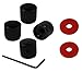 YMC 4 Pieces Heavy Metal Tone Volume Speed Control Dome Knobs for Electric Guitar or Bass, Pack of 4,-- Black