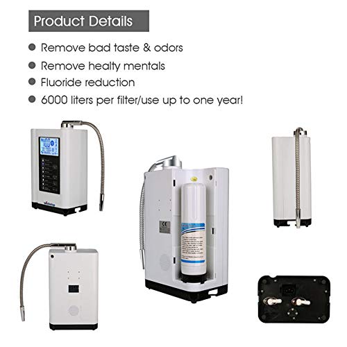 Barbella Water Ionizer & Purifier Machine PH 3.5-10.5 Alkaline Acid / 7 Water Settings Up to / 500mV ORP/ 6000 Liters Per Filter/Auto-Cleaning-Better Water Better Life[US Warehouse Delivery] - Thumbnail 4