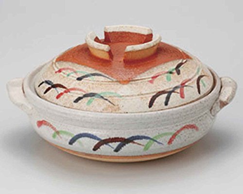 Click Here to See More Images Musashino for 2-3 persons 8.3inch Donabe Japanese Hot pot Beige Ceramic Made in Japan