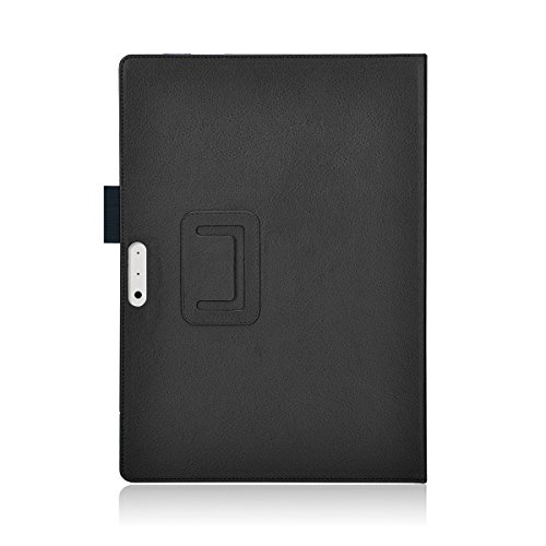 Surface Pro 4 Case - Exact [PRO Series] - [Professional][Drop Protection] Slim-Fit PU Leather Folio Case for Microsoft Surface Pro 4 Tablet Black - Thumbnail 2