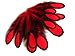 Moonlight Feather | 1 Dozen - Red Whiting Farms Laced Hen Saddle Feathers Fly Tying Halloween Carnival