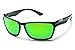 Suncloud Cutout Polarized Sunglasses, Black Frame, Green Mirror Polycarbonate Lenses, One Size