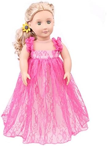 Wensltd Doll Clothes for 18 Inch Dolls Pretty Lace Dress Fits American Girl Dolls