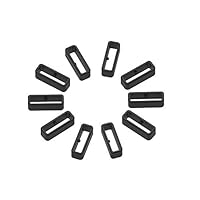 TenCloud 10-Pack Replacement Black Silicone Secure Band Holders Keepers Fasteners Loop Compatible for Approach Series-Approach S10,S20,S60 Watch Tracker (Approach S10 / S20)