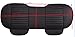 EDEALYN® PU Leather Rear Seat Bottom Cover Rear Bench Seat Cover Chair Seat Cushion Car Seat Cover for Car Backseat Protector - 53 × 19.5 inches (Rear seat-Black)
