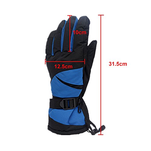 Winnerbe Ski Gloves Mens Waterproof Skiing Gloves Winter Cold Weather Windproof Ski Snowboard Gloves for Skiing,Snowboarding,Snowmobile,Motorcycle - Thumbnail 5