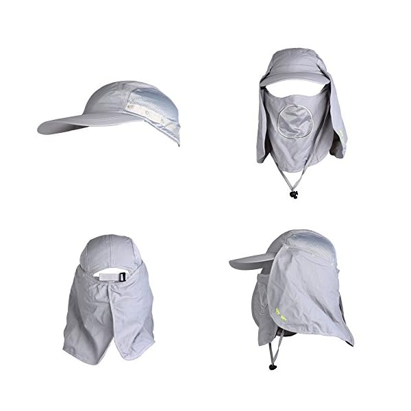 HOVEOX-UV-50-Sun-Protection-Fishing-Flap-Hat-Neck-Protection-Cap-with-Removable-Sun-Shield-Mask-for-BaseballBackpackingCyclingHiking-Fishing-Garden-hunting-Outdoor-Camping-Activities