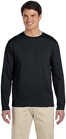Gildan Adult Softstyle 45 oz Long-Sleeve T-Shirt - BLACK - L - (Style # G644 - Original Label)
