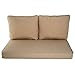 Quality Outdoor Living 29-BG02LV Loveseat Cushion, 3 Piece Set, Beige