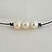 Bodai Freshwater Pearl Necklace Choker on Genuine Leather Cord for Women Girls