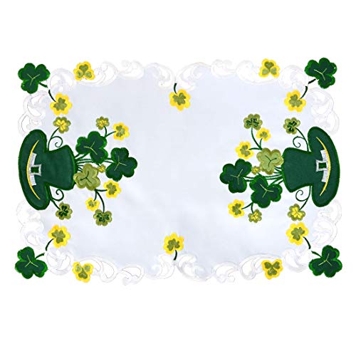 Simhomsen St. Patrick’s Day Embroidered Irish Clover Table Placemats