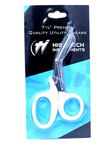 PARAMEDIC UTILITY WHITE BANDAGE FIRST AID TRAUMA EMT EMS SHEARS SCISSORS 7.25 INCH STAINLESS STEEL ( HTI BRAND)