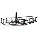 Goplus Folding Cargo Hitch Carrier Storage Basket Luggage Rack Hauler for Truck or SUV, 60