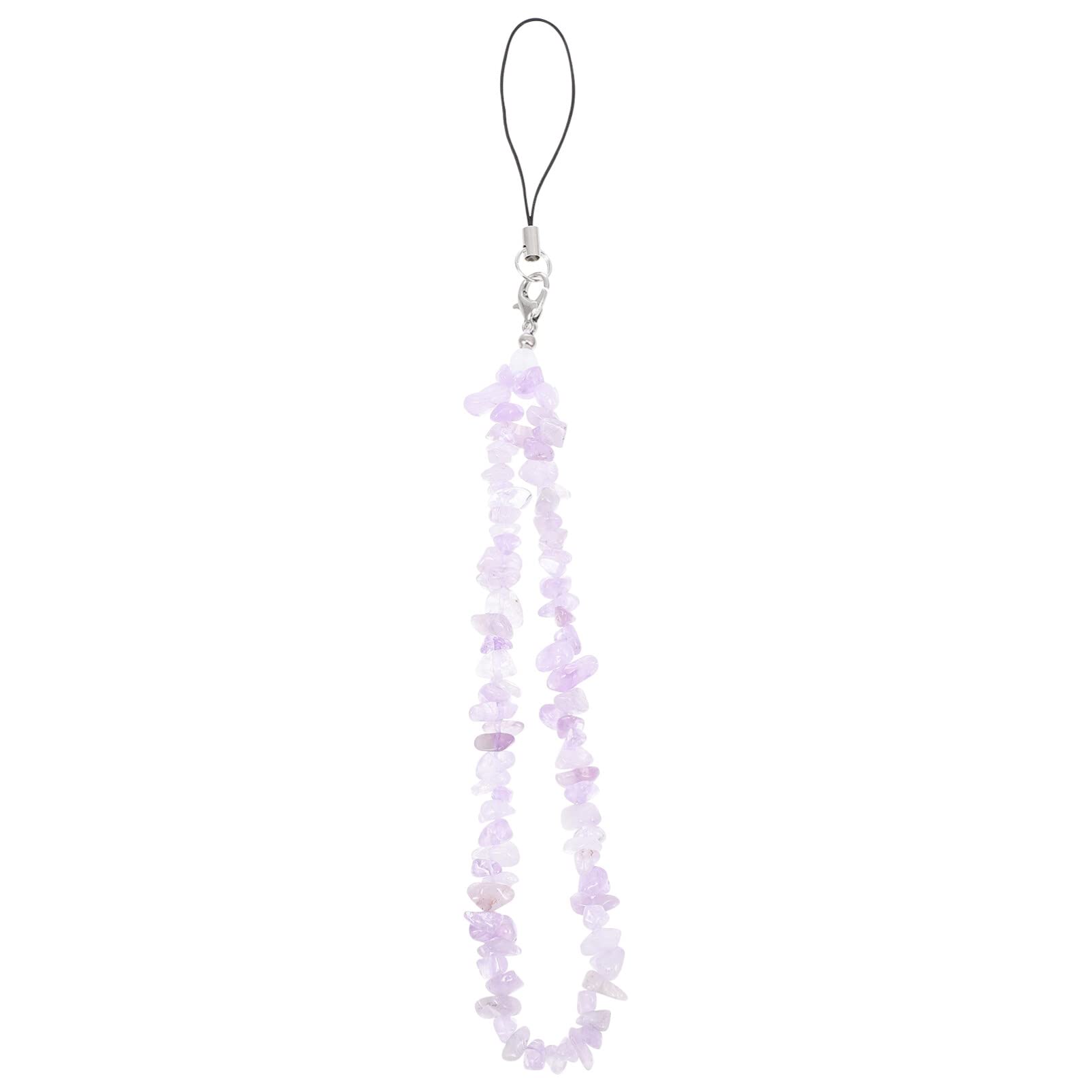 ifundom Beaded Phone Charm: Crystal Wrist Strap Handmade Phone Chain Phone Strap Phone Keychain ID Card Holder Wristlet String for Women ID Badge Bags