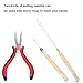 Hair Extension Kit, Wig Connector Kit Pliers Hook Loop Tip with 500Pcs Micro Rings Hair Extension Accessories (Brown)thumb 4