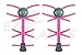EZLACES No-tie, reflective, elastic, high performance Shoe Laces (Rendez-Vous) (pink/grey)). New- with EZProClips!