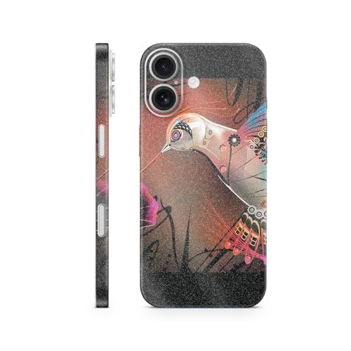 Glossy Glitter Phone Skin Compatible with Apple iPhone 17 - Cyborg Nature - Pre…