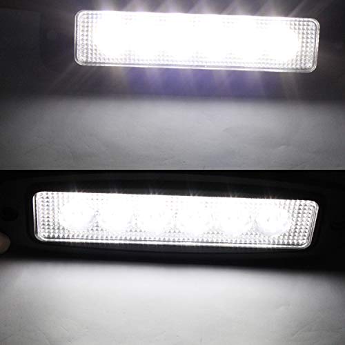 Led Light Bar Slim 7" Driving Work Light Embedded 18W Pods Fog Lights Single Row For Cars Trucks Off Road Motorcycle Motorbike Jeep ATV SUV 4x4 Boat(Pack of 2)