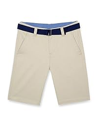 Chaps Big Boys Belted frontal plano pantalones cortos