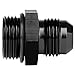 8AN Flare to 10AN O Ring Boss ORB Male Fuel Pump Rail Adapter Aluminum AN Flare Twin Hose Fitting Black