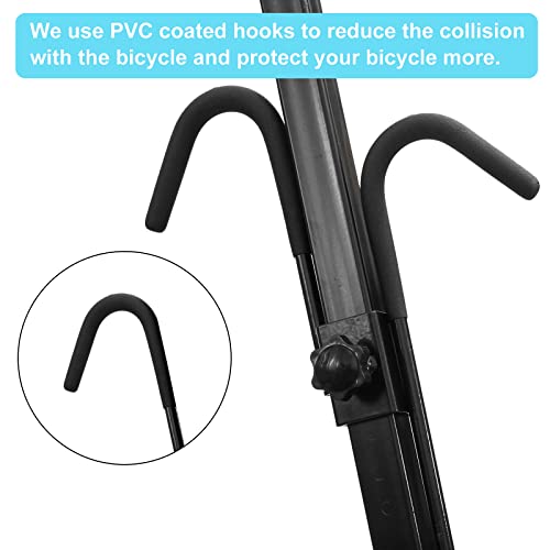EDOSTORY Hitch Mount Bike Rack, Tray Style Carrier Rack 2 Bicycle Rack