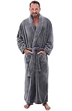 Del Rossa Men's Fleece Robe, Long Bathrobe