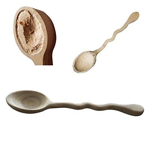 Cowryman Beech Spoon Blank for Beginner Whittling Craft Spoon Carving (04) - Thumbnail 3