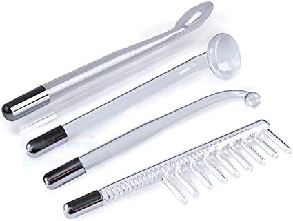 High Frequency Facial Wand, High Frequency Glass Tube Electrodes Replacement (set of 4) for Acne Hair