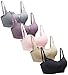 Suekaphin Nursing Wireless Women's Sleeping Maternity Breastfeeding Bra,Large, Black/Beige/Pink/Gray/Purplebean