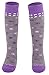LULLABY KIDS Snow Ski Socks Lightweight Full Terry Warm Skiing Socks Toddler Snow Socks Merino Wool Socks Toddler, Blizzard Purple, 3-5 Years