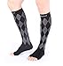 Doc Miller Toeless Compression Socks Women & Men – Open Toe, 20-30mmHg, Knee-High, Lightweight, Calf Support, Shin Splints, Varicose Veins Comfort, 1 Pair, Argyle