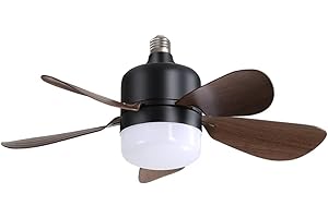 JAYNLT 16" Ceiling Fans with Lights and Remote, Modern Low Profile Ceiling Fan with Light, Color Temperature Change Flush Mount Black Ceiling Fans for Bedroom, Kids Room and Living Room.