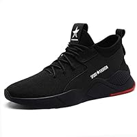 SITAILE Safety Steel Toe Shoes for Men and Women Breathable Lightweight Puncture Proof Work Construction Sneakers C Black Size 10.5 Women/9 Men